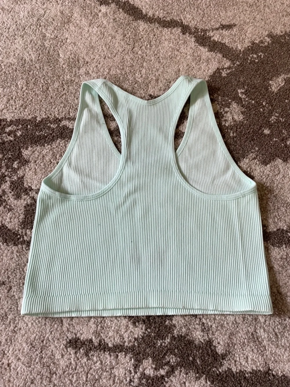 Zella Mint Ribbed Racerback Crop Tank - Picture 3 of 3